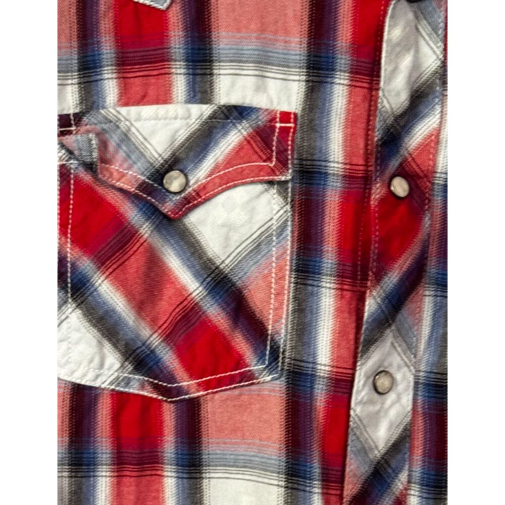 Wrangler Retro Premium Western Plaid Shirt XXL Cowboy Rodeo Pearl Snap - Picture 8 of 8
